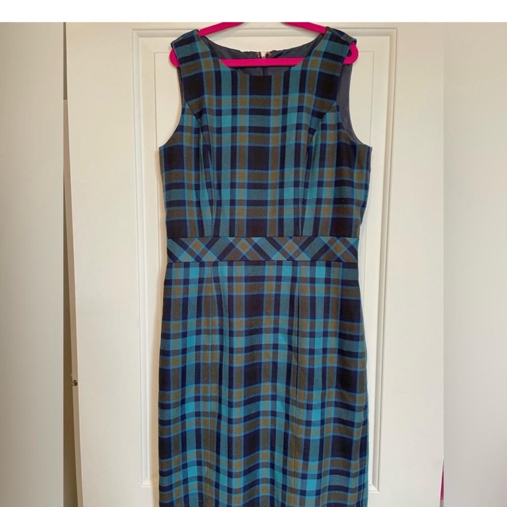 💙Tommy Hilfiger Blue and Black Plaid Mini Dress size 6 - Picture 5 of 5